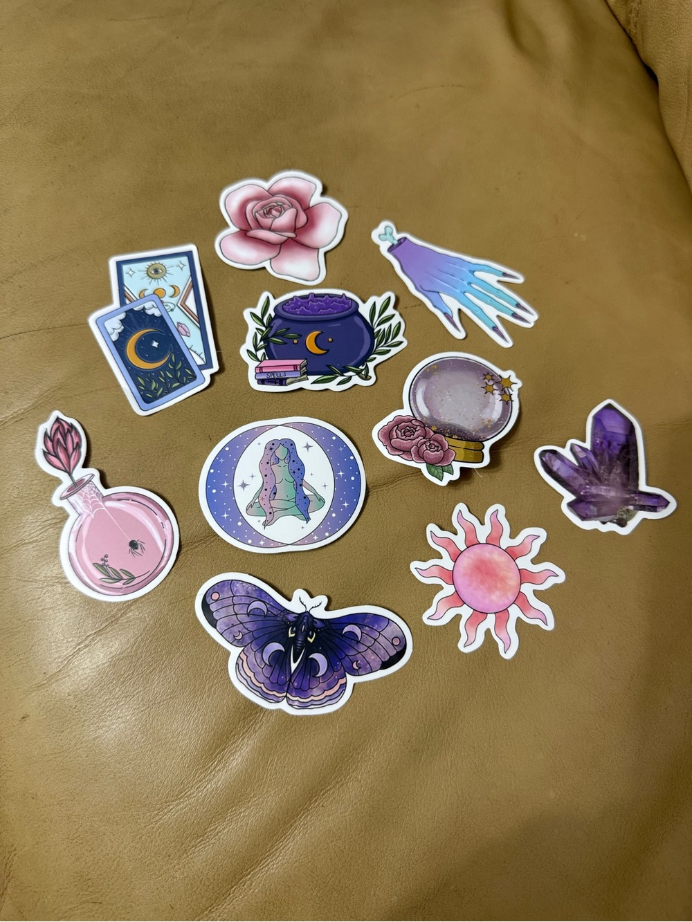 10 pc Witchy Celestial Sticker Lot Tarot Crystals Witchcore Whimsigoth